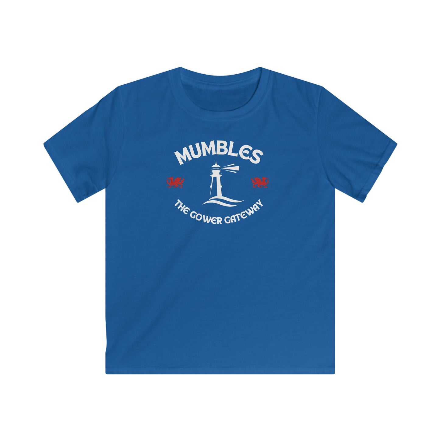 Kids T-Shirt - "Mumbles The Gower Gateway" Lighthouse Tee (Children's Souvenir)