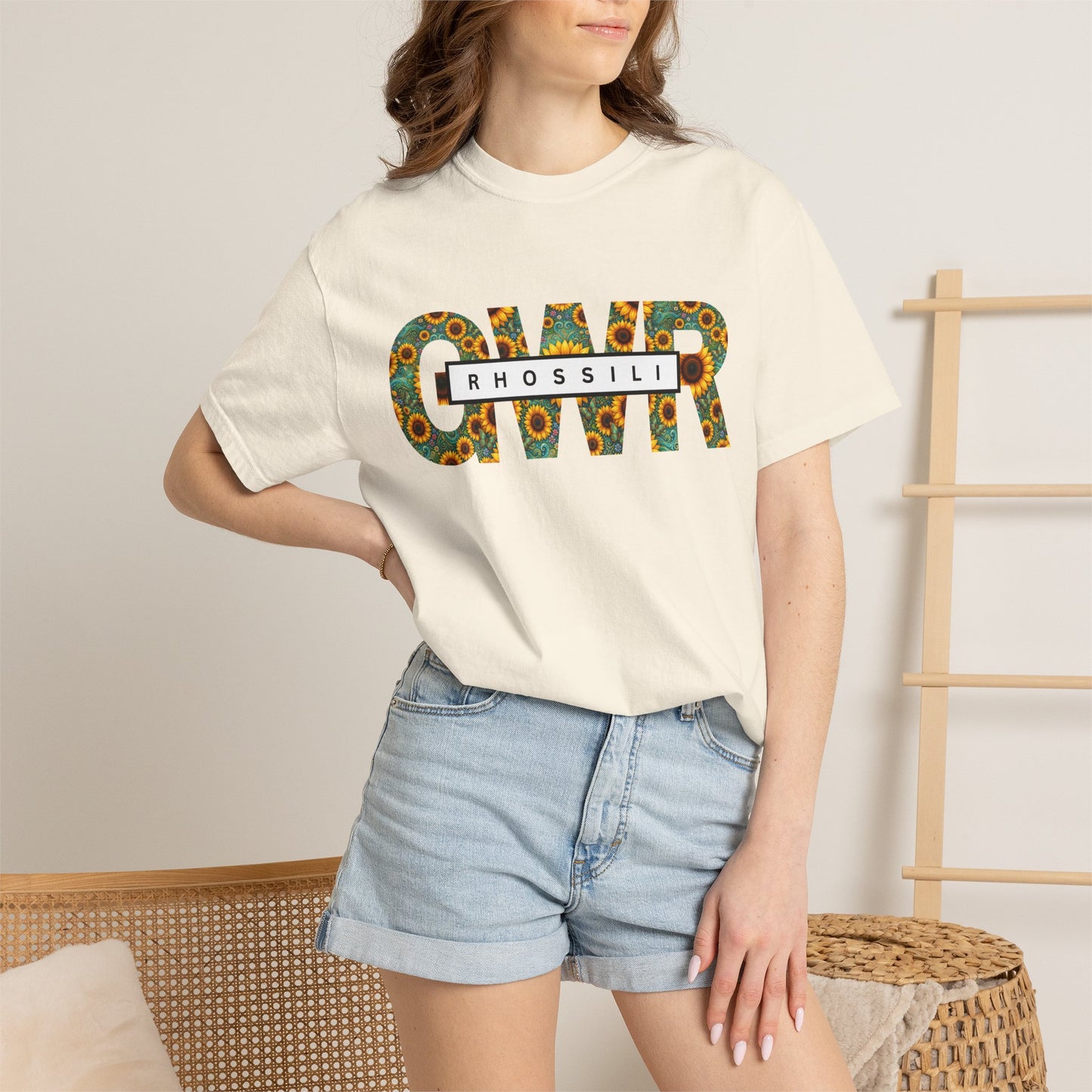 Rhossili Sunflower Fields T-shirt | Gower Landscape Tee