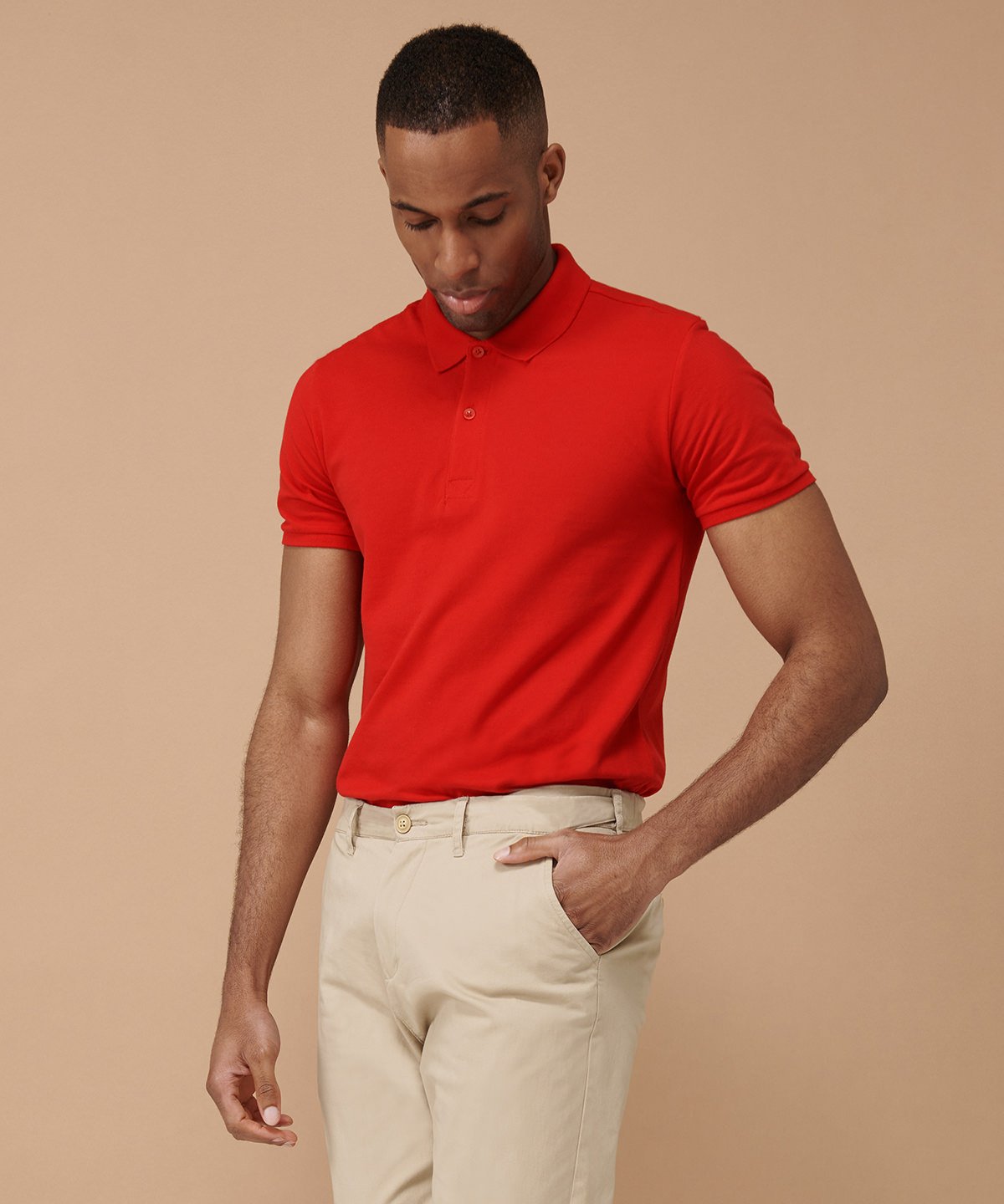 Stretch chinos with flex waistband